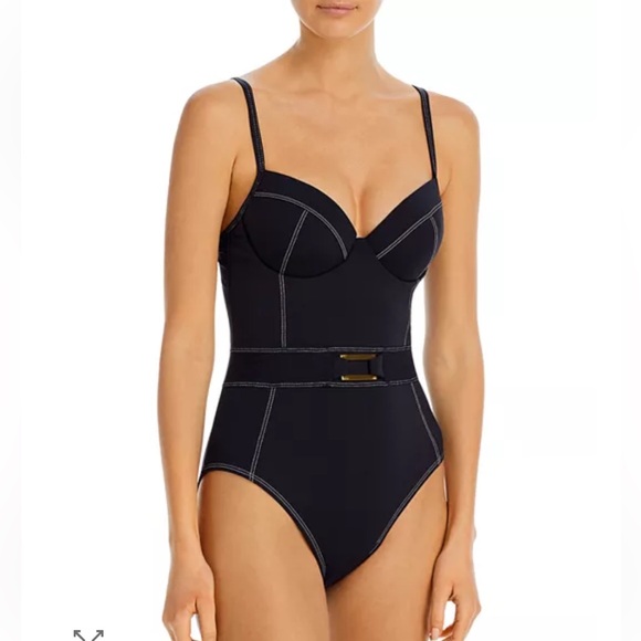 Bleu Rod Beattie Other - Bleu Rod Beattie Black Belted One Piece Swimsuit — Size 4 | Shaping | Underwire